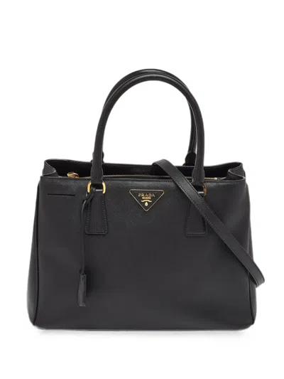 Pre-owned Prada Medium Galleria Saffiano Tote Bag In Black