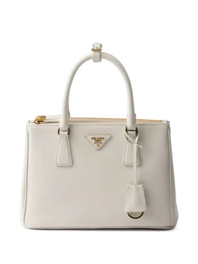 Prada Galleria Medium Leather Top-handle Bag In Neutral