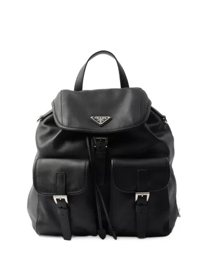 PRADA 中号皮质双肩包