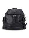 Prada Medium Leather Backpack In Nero