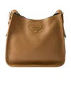 Prada Medium Leather Shoulder Bag In Brown