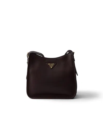 Prada Medium Leather Bag In Brown
