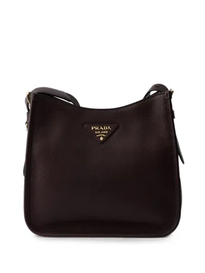 Prada Medium Leather Bag In Brown