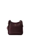 Prada Medium Leather Bag In Burgundy