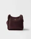 Prada Medium Leather Bag In Burgundy