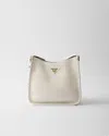 Prada Medium Leather Shoulder Bag In White