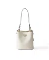 Prada Medium Logo Shoulder Bag In White