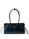 Prada Bonnie Medium Leather Handbag In 蓝色