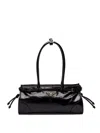 Prada Bonnie Medium Naplak Patent Leather Handbag In Black