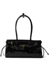 Prada Bonnie Medium Naplak Patent Leather Handbag In Black