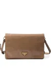 Prada Medium Leather Shoulder Bag In Brown