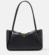 Prada Medium Zip Grain Leather Shoulder Bag In Black