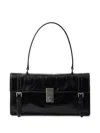 Prada Medium Leather Shoulder Bag In Black
