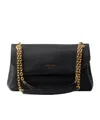 Prada Medium Leather Shoulder Bag In Black