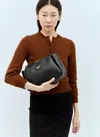 Prada Medium Leather Shoulder Bag In Black