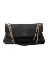 Prada Medium Leather Shoulder Bag In Black