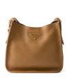 Prada Medium Leather Shoulder Bag In Brown