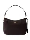 Prada Medium Leather Shoulder Bag In Brown