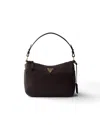 Prada Medium Leather Shoulder Bag In Brown