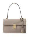 Prada Soft Sound Medium Leather Shoulder Bag In Grey