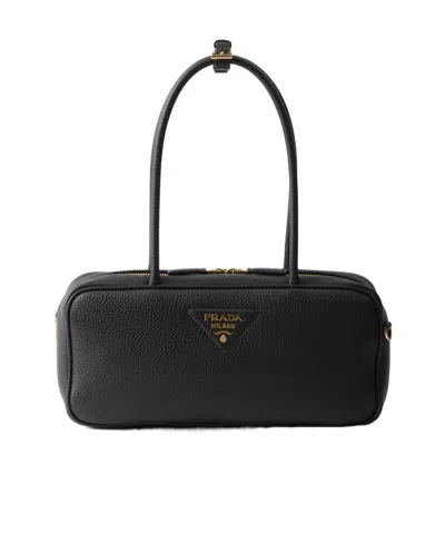 PRADA PRADA TRIANGLE-LOGO ZIPPED SHOULDER BAG