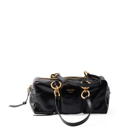 PRADA MEDIUM LEATHER TOP-HANDLE BAG