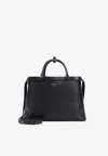 Prada Medium Leather Top Handle Bag In Black