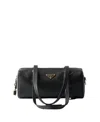 Prada Medium Leather Top-handle Bag With Padlock