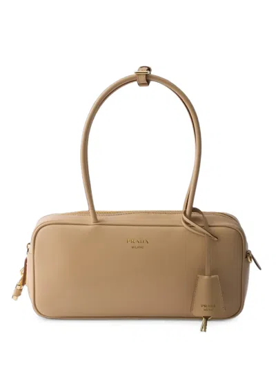 Prada Medium Leather Top-handle Bag In Pink