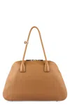 Prada Medium Leather Tote In Blue