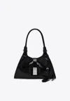 Prada Borsa Shopping Media In Pelle Nera Donna