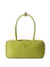 Prada Flou Zip Leather Top-handle Bag