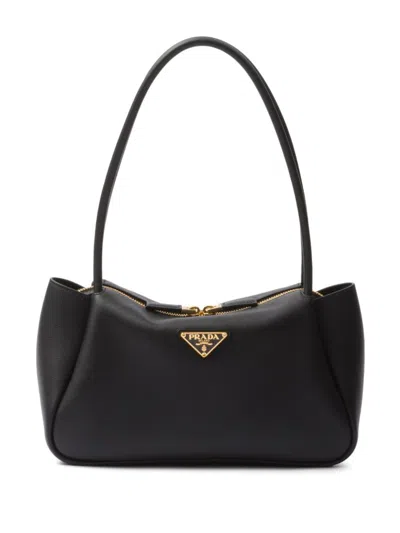 Prada Darling Medium Leather Shoulder Bag In Black