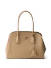 Prada Medium Leather Tote Bag In Nude