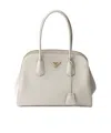 Prada Medium Leather Tote Bag In White