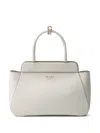 Prada Medium Leather Tote Bag In White