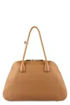 Prada Leather Tote Bag In Brown