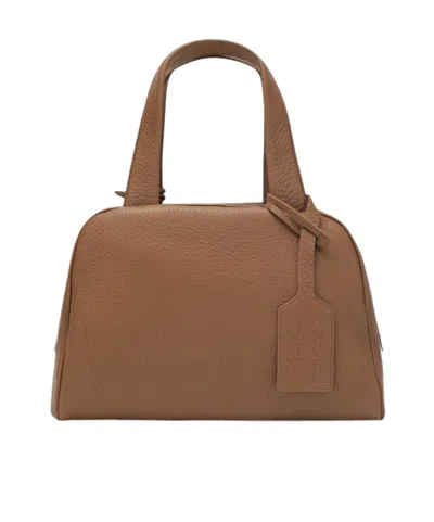 Prada Medium Leather Tote In Brown