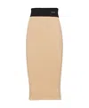 Prada Medium-length Skirt In Logo Details In Golden