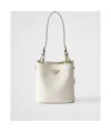 Prada Medium Logo Shoulder Bag In White