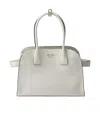 Prada Womens White Foiled-logo Medium Leather Top-handle Bag In White