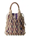 Prada Medium Macramé Tote Bag In Neutrals