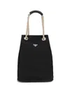 Prada Medium Mariner Re-nylon Bucket Bag In Black