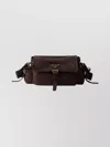 Prada Medium Nappa Leather Shoulder Bag Flap In Brown