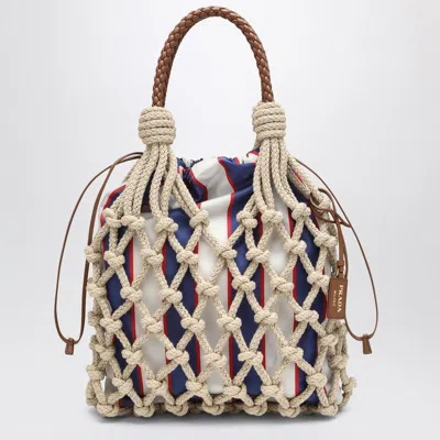 Prada Medium  Noué Bag Rope/royal Blue