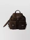 Prada Medium Re-nylon Backpack With Pouch Bags In Brown