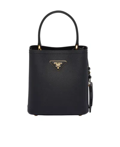 PRADA SMALL SAFFIANO LEATHER PRADA PANIER BAG