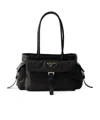 Prada Medium Explore Leather Tote Bag In Black