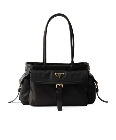 PRADA MEDIUM PRADA EXPLORE NAPPA LEATHER TOTE BAG