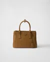 Prada Galleria Medium Leather Top-handle Bag In Caramel